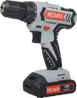 Шуруповерт аккумуляторный Ресанта ДА-50Л2-18А  75/14/9