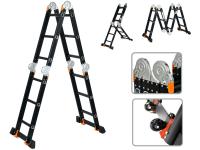 Лестница алюм. 4х3  STARTUL BLACK LINE (стрем.-175см, лестн.-355см) 12,3 кг