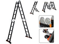 Лестница алюм. 4х5  STARTUL BLACK LINE (стрем.-283см, лестн.-580см) 15,5 кг