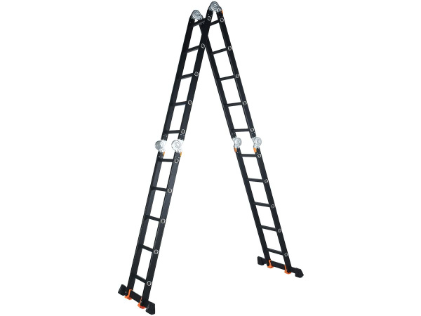 Лестница алюм. 4х5  STARTUL BLACK LINE (стрем.-283см, лестн.-580см) 15,5 кг