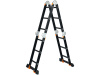 Лестница алюм. 4х3  STARTUL BLACK LINE (стрем.-175см, лестн.-355см) 12,3 кг