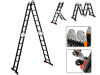Лестница алюм. 4х6  STARTUL BLACK LINE (стрем.-332см, лестн.-690см) 17 кг