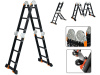 Лестница алюм. 4х3  STARTUL BLACK LINE (стрем.-175см, лестн.-355см) 12,3 кг