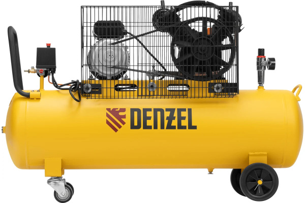 Компрессор воздушный рем. привод BCV2300/100, 2,3 кВт, 100 литров, 440 л/мин// Denzel